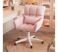 ZYSKABQ Tocador Moderno de Terciopelo con Ruedas y reposabrazos, Bonita Silla Decorativa de Escritorio con Almohada para Dormitorio, Color Blanco Octopus Feet