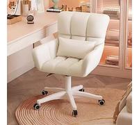 ZYSKABQ Tocador Moderno de Terciopelo con Ruedas y reposabrazos, Bonita Silla Decorativa de Escritorio con Almohada para Dormitorio, Color Blanco Octopus Feet