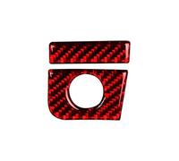 ZYSM Adhesivo Decorativo Para Interior Del Vehículo Embellecedor Del Interruptor De La Guantera Del Copiloto Para Ford Para Mustang GT 2015-2021 Pegatinas Interiores(ROJO,Conducción a la derecha)