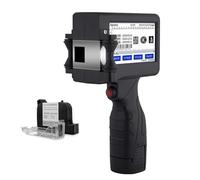 ZYT-DHRUCB Impresora de inyección de Tinta portátil de Mano con Pantalla LED de 4,5 Pulgadas + Cartucho de Tinta de Secado rápido, Impresora de Mano para código QR, Fecha, Logotipo, Etiqueta,White