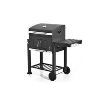 ZythrXLate Barbacoa de carbón Grande Garden Square con Carrito ahumador y Mesa Auxiliar para Fiestas, barbacoas