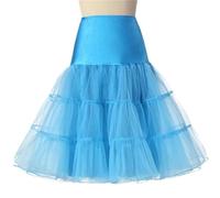 ZythrXLate Enagua de Tul Retro con Red de fantasía para Bodas, Fiestas(Sky Blue,XL)
