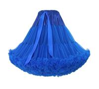 ZythrXLate Falda tutú abullonada for Mujer, Enaguas, Vestido de Baile, Falda Interior de Ballet de Princesa esponjosa para Bodas, Fiestas(Dark Blue)