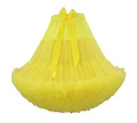 ZythrXLate Falda tutú abullonada for Mujer, Enaguas, Vestido de Baile, Falda Interior de Ballet de Princesa esponjosa para Bodas, Fiestas(Yellow)
