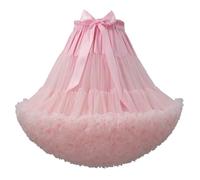 ZythrXLate Falda tutú abullonada for Mujer, Enaguas, Vestido de Baile, Falda Interior de Ballet de Princesa esponjosa para Bodas, Fiestas(Pink)