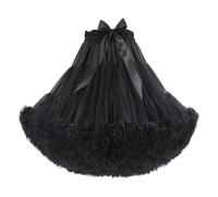 ZythrXLate Falda tutú abullonada for Mujer, Enaguas, Vestido de Baile, Falda Interior de Ballet de Princesa esponjosa para Bodas, Fiestas(Black)