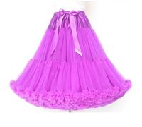 ZythrXLate Falda tutú abullonada for Mujer, Enaguas, Vestido de Baile, Falda Interior de Ballet de Princesa esponjosa para Bodas, Fiestas(Purple)