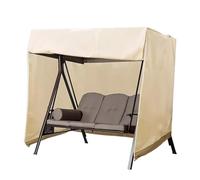 ZythrXLate Funda for Columpio de Patio de 3 plazas, Funda for Hamaca deslizadora, Impermeable y Resistente for Muebles de jardín. para Columpios, hamacas(Khaki,3 seat220x125x170cm)