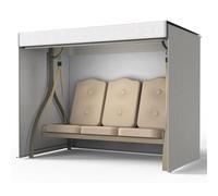 ZythrXLate Funda Protectora for Hamaca de jardín de 3 plazas, for Muebles de Exterior para Columpios, hamacas(Gray)