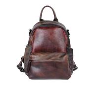 ZythrXLate Mochila de cuero para mujer Mochila de piel vaca con parches: bolso cuero suave y moderno for mujer, diseñador