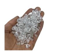 ZythrXLate Paquete de 50-500 g de Chips de Cristales Blancos de Colores, Grava de Cuarzo, Piedra Reiki for Acuario, decoración del hogar, Bricolaje, Feng Shui para acuarios y estanques(50g)