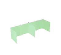 ZythrXLate Pared divisoria para Escritorio Student Study Partition Board tee-Sided U-aped Exam Immersive Learning Desk Lunch Eating Separation Plastic Material(Green 124 * 31 * 31 [2 Seats])