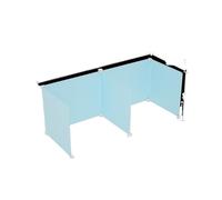 ZythrXLate Pared divisoria para Escritorio Student Study Partition Board tee-Sided U-aped Exam Immersive Learning Desk Lunch Eating Separation Plastic Material(Blue 92 * 36 * 36 [1 Seat])
