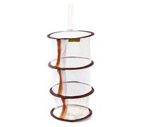 ZythrXLate Red de Secado Cesta de Secado con Cremallera 3 Capas Rejilla for Colgar Plantas hidropónicas y Flores(Brown)
