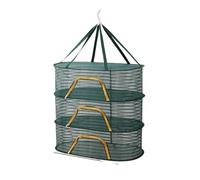 ZythrXLate Red de Secado Red de Secado Alimentos Plegable Multicapa, Cesta Colgante, Bolsa Secadora(Green 3 Layer)