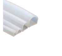 ZythrXLate Tira de sellado transparente Tira de sellado caucho silicona tipo D 1 a 5 m, semicircular, hueca, autoadhesiva, for puertas y ventanas, con aislamiento acústico(10,2.0m)