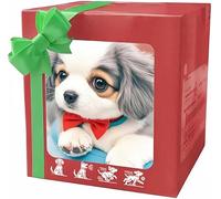 Zytuuob Mi Cachorro Robot Realista, Perro Robot para Adultos Mascota interactiva y Realista Que se comporta como un Cachorro Real Camina, ladra y Mueve la Cola para niños y Adultos. (D)