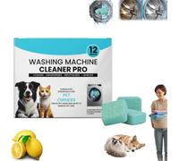 Zytuuob Pastillas Washing Machine Cleaner pastillas limpieza profunda alta eficacia que eliminan los olores del pelo mascotas la cal descalcificador todas las lavadoras carga frontal superior (1PCS)