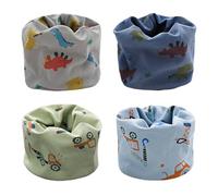 ZYUPHY Bufanda Bebé Niños Pañuelo Cuello Bufanda de Algodón Infantil Calentador de Cuello Otoño Invierno Multipropósito A Prueba De Viento Cálido Unisex para Niños y Niñas 0-12 años de Edad, 4 Piezas