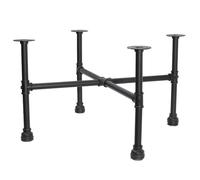 ZYUXUAN Patas de mesa de tubo industrial, patas de metal para mesita de noche, patas de escritorio vintage resistentes, patas de mesa de comedor, patas de banco (24 x 24 pulgadas)