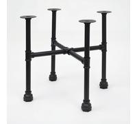 ZYUXUAN Patas de mesa de tubo industrial, patas de metal para mesita de noche, patas de escritorio vintage resistentes, patas de mesa de comedor, patas de banco (16.14 x 16.14 pulgadas)