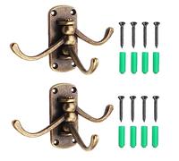 Zyuzles Ganchos de pared giratorios retro, 2 percheros para dormitorio, baño, cocina, garaje