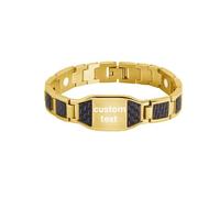 ZYWEHC Pulsera De Terapia Magnética con Foto Personalizada para Papá, Pulsera con Nombre Personalizado, Regalo para El Cuidado De La Salud para Él, Regalo del Día del Padre Style4