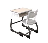 ZYWMZJ Escritorio Y Silla Ajustables For Niños con Cajón, Portalápices Y Ganchos: Ideal For El Hogar, El Aula Y Clases Particulares.(Grau)