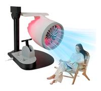 ZYWMZJ Modelo De Motor Turbofán Con Ventilador A Reacción - Juguete Impreso En 3D Con Niebla Ultrasónica Y Llama Trasera LED - Elegante Ventilador For El Hogar
