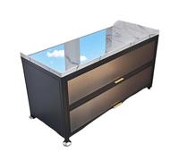 ZYWMZJ Mueble Buffet con Estantes Ajustables, Soporte Microondas y Horno Antipolvo, Mesa Console de Entrada con Almacenamiento para Comedor(64cm)