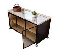ZYWMZJ Mueble de Almacenamiento Moderno con Encimera de Piedra, Alacena de Cocina Independiente para Microondas y Tablas de Cortar, Cabinet Buffet Anti-Polvo para Recibidor del Salón(60cm)