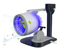 ZYWMZJ Ventilador De Escritorio Turbo Ajustable For Oficina: Forma De Motor, Humidificador, Luces Traseras, Ventilador Turbo De Escritorio