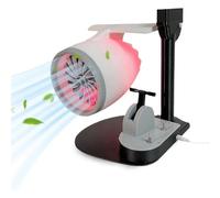 ZYWMZJ Ventilador De Escritorio TurboFan For Oficina: Forma De Motor, Ajustable, Humidificador Y Luces Traseras. Ventilador Turbo De Escritorio.