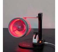 ZYWMZJ Ventilador De Escritorio Turbojet Con Humidificador Y Luz RGB: 3 Velocidades, Luces Traseras Rojas, USB Portátil