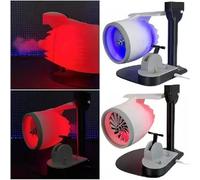 ZYWMZJ Ventilador Turbo 2 En 1 For Oficina: Diseño De Motor A Reacción Con Humidificador Y Luces LED Azules. Ventilador De Escritorio Ajustable De 3 Velocidades For El Hogar Y La Oficina.