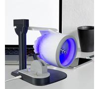 ZYWMZJ Ventilador Turbo Con Motor A Reacción: Ventilador De Escritorio LED Azul Con Humidificador, Diseño Aeronáutico Único For Una Decoración De Oficina Moderna.