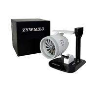 ZYWMZJ Ventilador Turbos Creativo - Turboventilador ajustable con humidificador y luces traseras, ventilador de escritorio con forma de motor a reacción for oficina y hogar