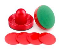 ZYWQ Juego de Air Hockey, 2 Air Hockey Pushers y 4 Discos para Mesas de Juego | Repuestos de Paletas y Empujadores | Accesorios Ideales para Juegos de Air Hockey (76 mm)
