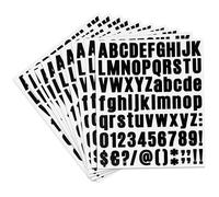 ZYWQ Pegatinas de Letras, 10 Hojas Pegatina Letras Grandes, 2,5 cm Letras Adhesivas para Buzones, Letreros, Manualidades, Puertas, Ventanas, Coches y Hogar