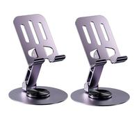 ZYWQ Soporte Movil, Soporte Móvil Metálico,2 PCS Totalmente Ajustable, Plegable y Giratorio de 360 Grados para iPhone, iPad y Otros Teléfonos Celulares y Tabletas, Morado