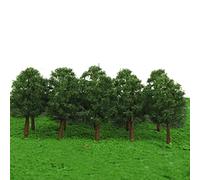 ZYWUOY 20 árboles modelo, 8 cm, mini árboles de diorama de tren, árboles en miniatura, bosque, ferrocarril, paisaje, pinos, arquitectura, árboles para bricolaje, paisaje, verde natural
