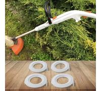 ZYWUOY 4 tapas de carrete de recortadora blancas, 79,3 x 23,7 mm, compatible con cabezales de bobina roscados FSE52, FSA57 y FSA30 y C 3-2