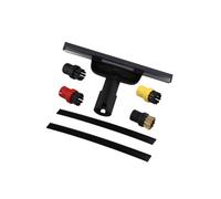 ZYWUOY 7 piezas de accesorios de limpieza a vapor para Karcher SC1 SC2 SC3 SC4 SC5, escobilla y cepillos para ventanas, azulejos, suelos, color negro