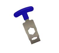 ZYWUOY Herramienta de extracción de piscina de acero inoxidable con mango de goma para topes de retorno de piscina y spa sobre el suelo y enterrados (SP1419A-E)