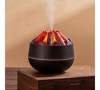 ZYWUOY Humidificador difusor de aceites esenciales, difusor de aceite esencial de hoguera de 300 ml, ambiente romántico, aromaterapia (oscuro)