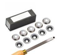 ZYWUOY Insertos de torneado redondos de carburo sólido, herramienta de torno indexable de 30 grados de 12 mm para cuencos y jarrones de carpintería, compatible con Easy for Mini Finisher