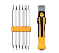 ZYWUOY Juego de puntas de destornillador de seguridad a prueba de manipulaciones, 7 piezas de acero al cromo vanadio para reparación Torx Flat Y-Type U-Star, compatible con aparatos electrónicos y