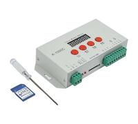 ZYWUOY K-1000C Controlador de tira LED, programable para controlador SMART IC para WS2812B WS2811 APA102C con soporte de software LEDEDIT, en cascada para proyectos de píxeles a gran escala