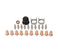 ZYWUOY Kit de consumibles de soplete cortador de plasma, juego de 24 piezas espaciadores de punta de electrodo para PT-60 IPT-60 JASIC PRO CUT 45, incluye boquillas, escudos, anillos de remolino y