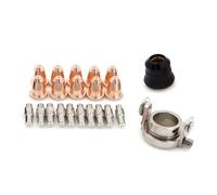 ZYWUOY Kit de electrodo de soplete de corte de plasma, boquilla, escudo y guía de rodillo para antorchas de plasma Trafimet S45/S25, juego de 22 piezas, construcción de cobre y metal, compatible con